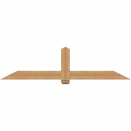 Ekena Millwork Eugene Smooth Timber Gable Bracket, Western Red Cedar, 84"W x 21"H x 3 1/2"D x 5 1/2"F, 6/12 Pitch GBW084X21X0406EUG00SWR